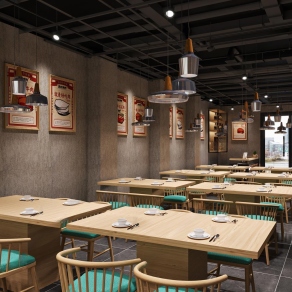 现代烤肉店3D模型下载